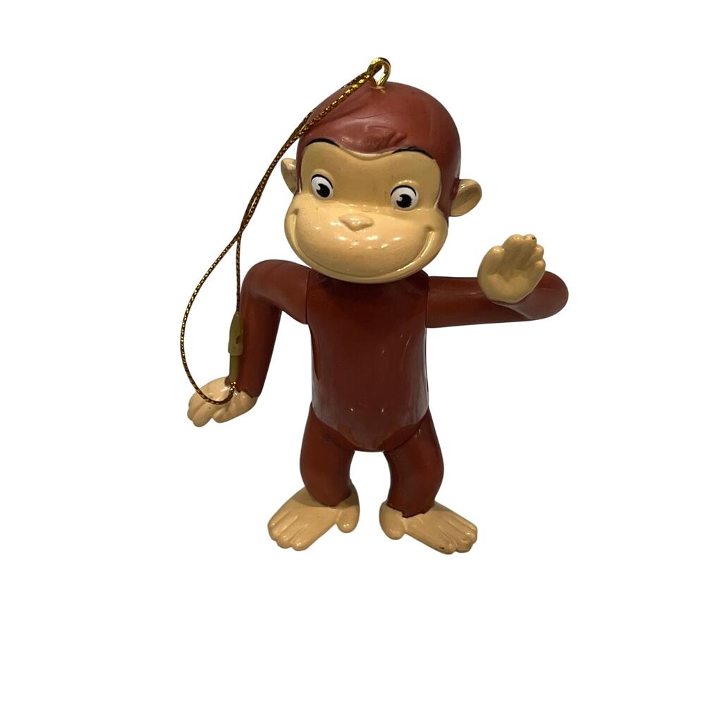 Curious George Vintage 4" Poseable Moveable Figure Christmas Tree Ornament